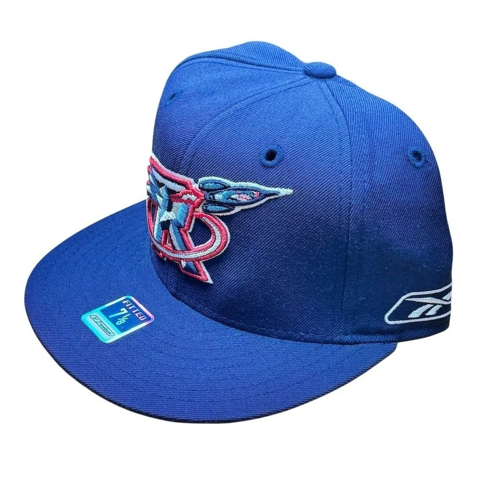 Vintage Houston Rockets Reebok Fitted Cap Blue Size 7‎ 1/8 NBA Hat